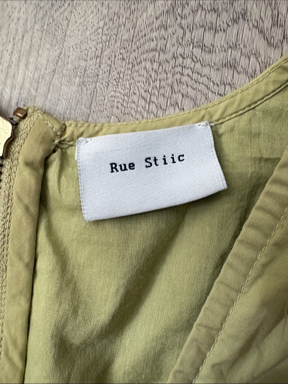 Rue Stiic Elera Maxi Dress Lime Green Embroidered Cutout Size L boho cotton - Picture 2 of 9